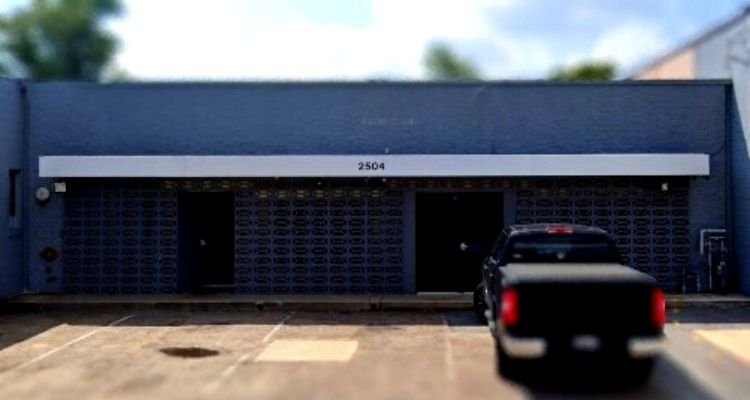 The entrance to Shadows Private Club at 2504 50th Ave